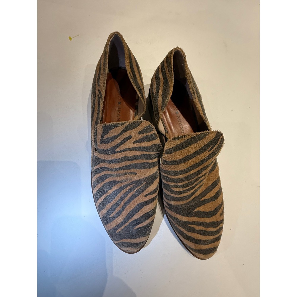 Lucky Brand Womens Tiger Print Calf Hair dOrsay Pointed Toe Flats Size 8.5 M
